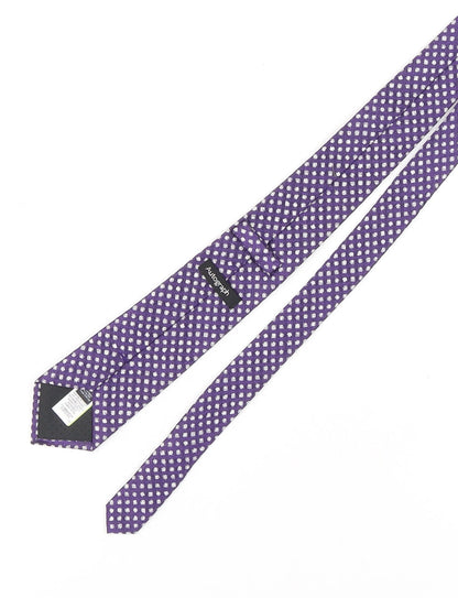 Back view of Autograph Men's Purple Slim Silk Tie