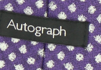 Close-up detail of Autograph Men's Purple Slim Silk Tie