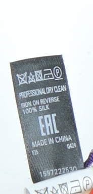 Brand and care label for Autograph Men's Purple Slim Silk Tie