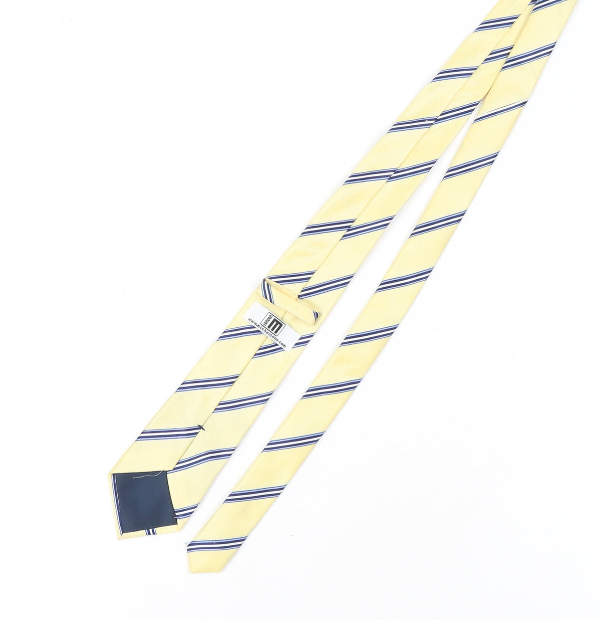 Michelsons Men's Yellow Striped Tie, Excellent Condition