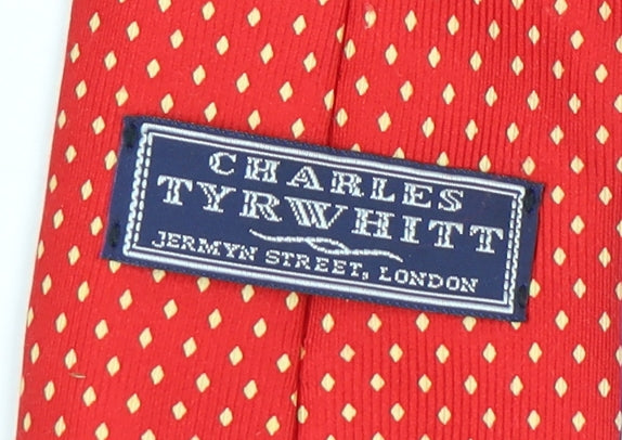 Charles Tyrwhitt Red Silk Polka Dot Slim Men's Tie