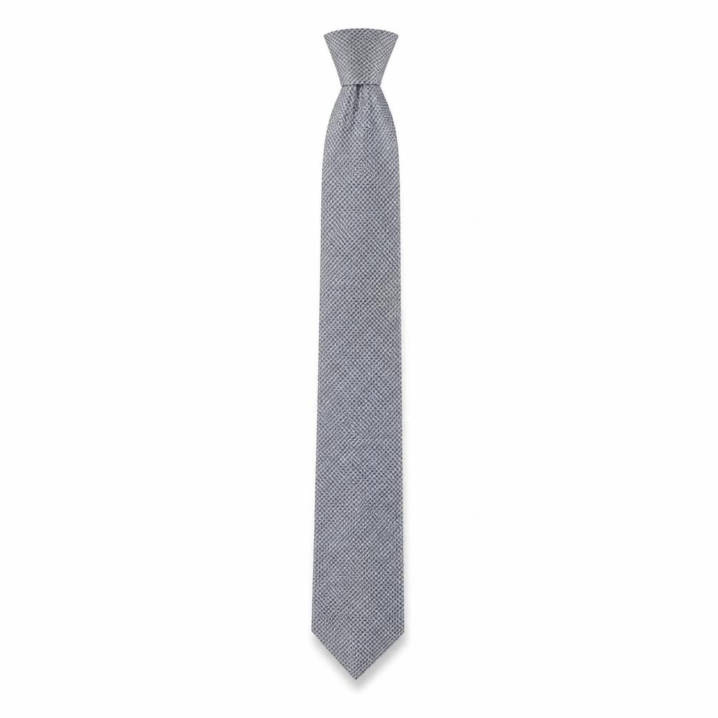 Moda Men's Grey Geometric Slim Tie in Excellent Condition