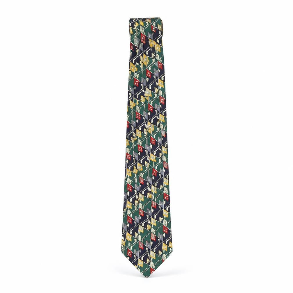 René Chagal Men's Multicoloured Silk Slim Tie