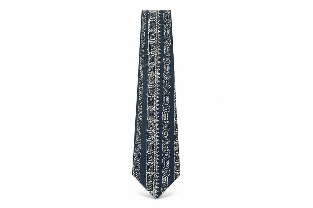 Lucino Men's Blue Geometric Polyester Tie