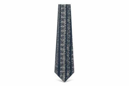 Lucino Men's Blue Geometric Polyester Tie