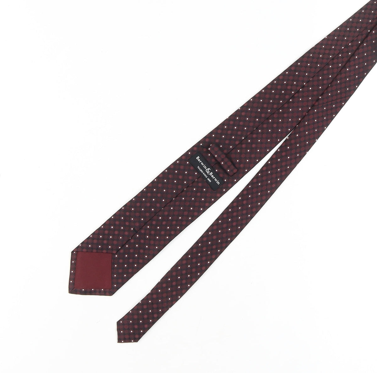 Berwin & Berwin Men's Red Polka Dot Silk Tie