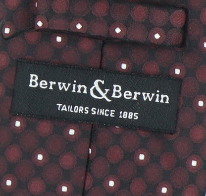 Berwin & Berwin Men's Red Polka Dot Silk Tie