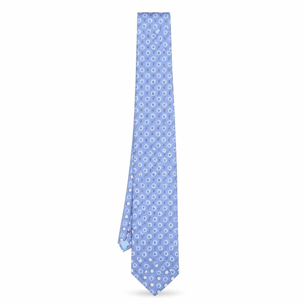 Daniel Hechter Men's Blue Polka Dot Silk Tie