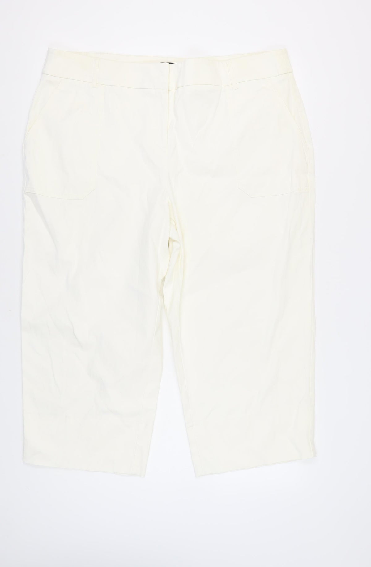 Next Women's White Cotton Trousers Size 22