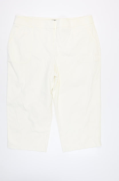 Next Women's White Cotton Trousers Size 22