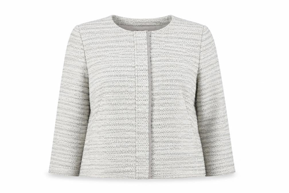 Next Women's Grey Tweed Blazer Size 16