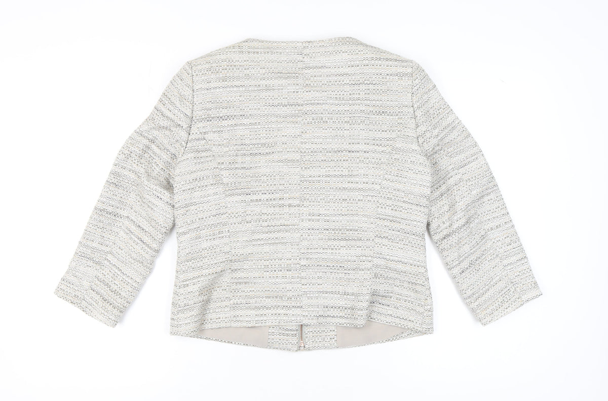 Next Women's Grey Tweed Blazer Size 16