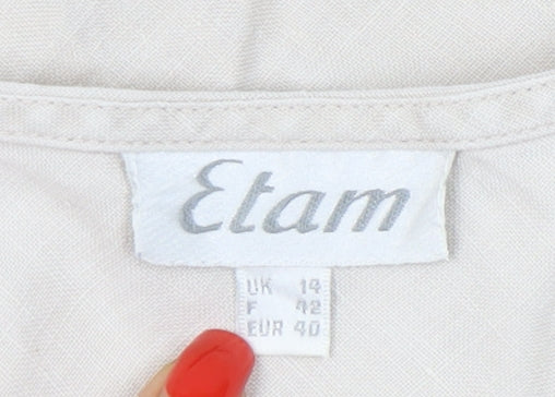 Etam Women's Ivory Sleeveless Dress Size 12