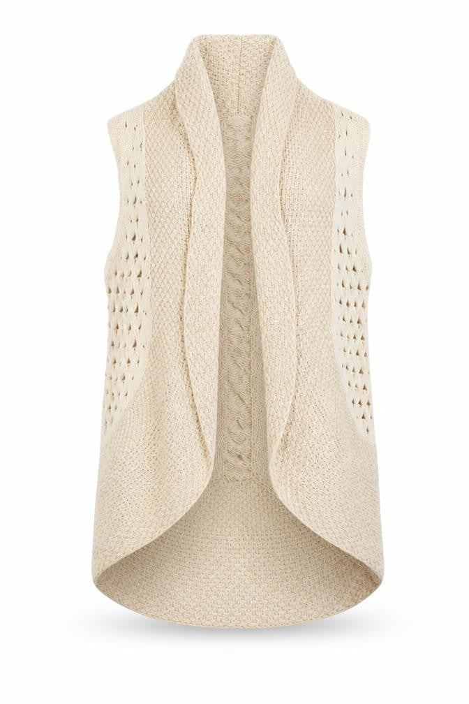 Max Studio Teens Beige Knit Vest - Size 12