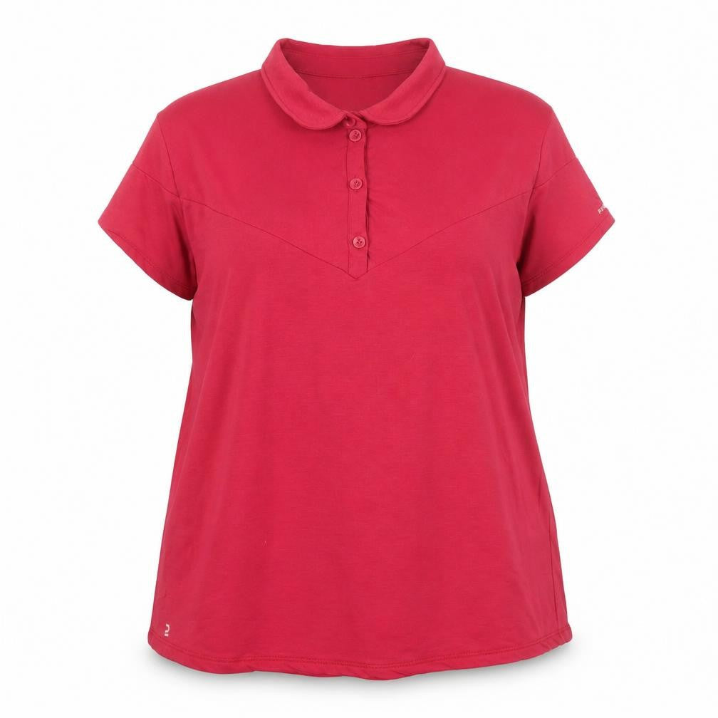 Decathlon Women's Red XL Polo Activewear Top