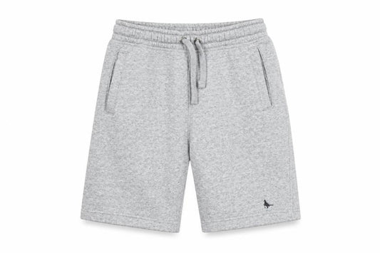 Front view of Jack Wills boys’' grey sweat shorts, 11-12 years, elastic waist