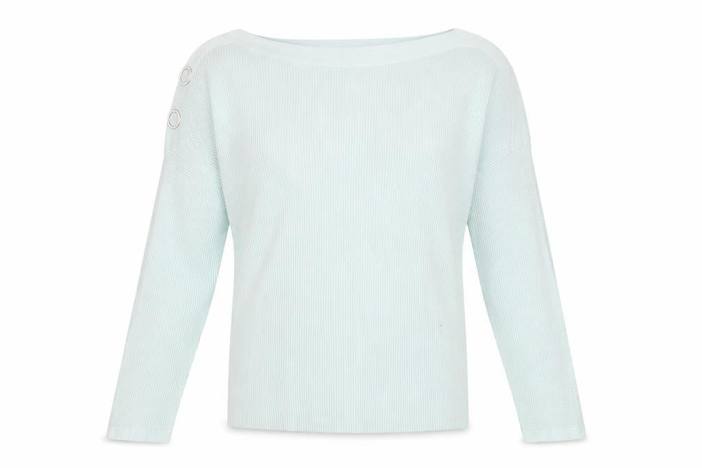 Phase Eight Unisex Green Lightweight Button Jumper
