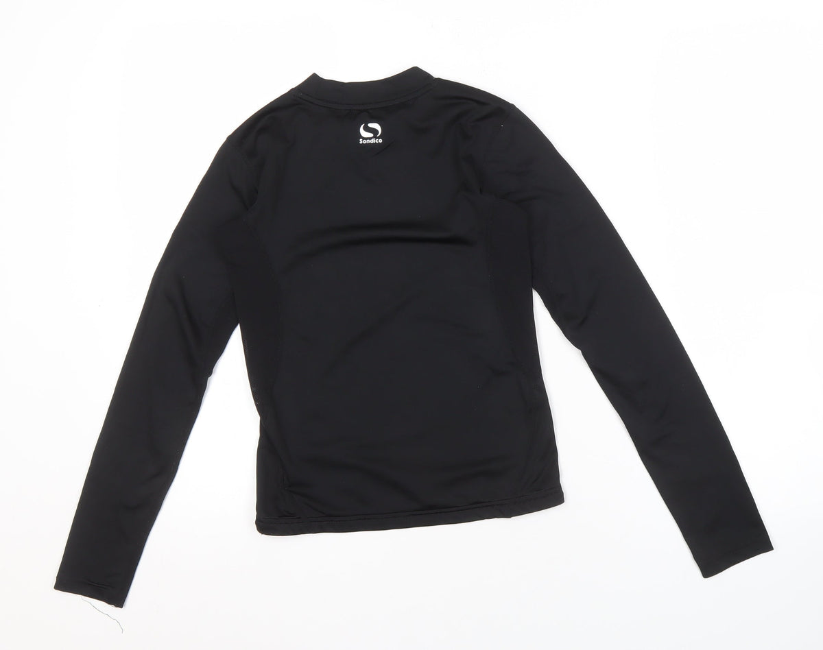 Sondico Boys Black Long Sleeve Athletic T-Shirt, 11-12 Years