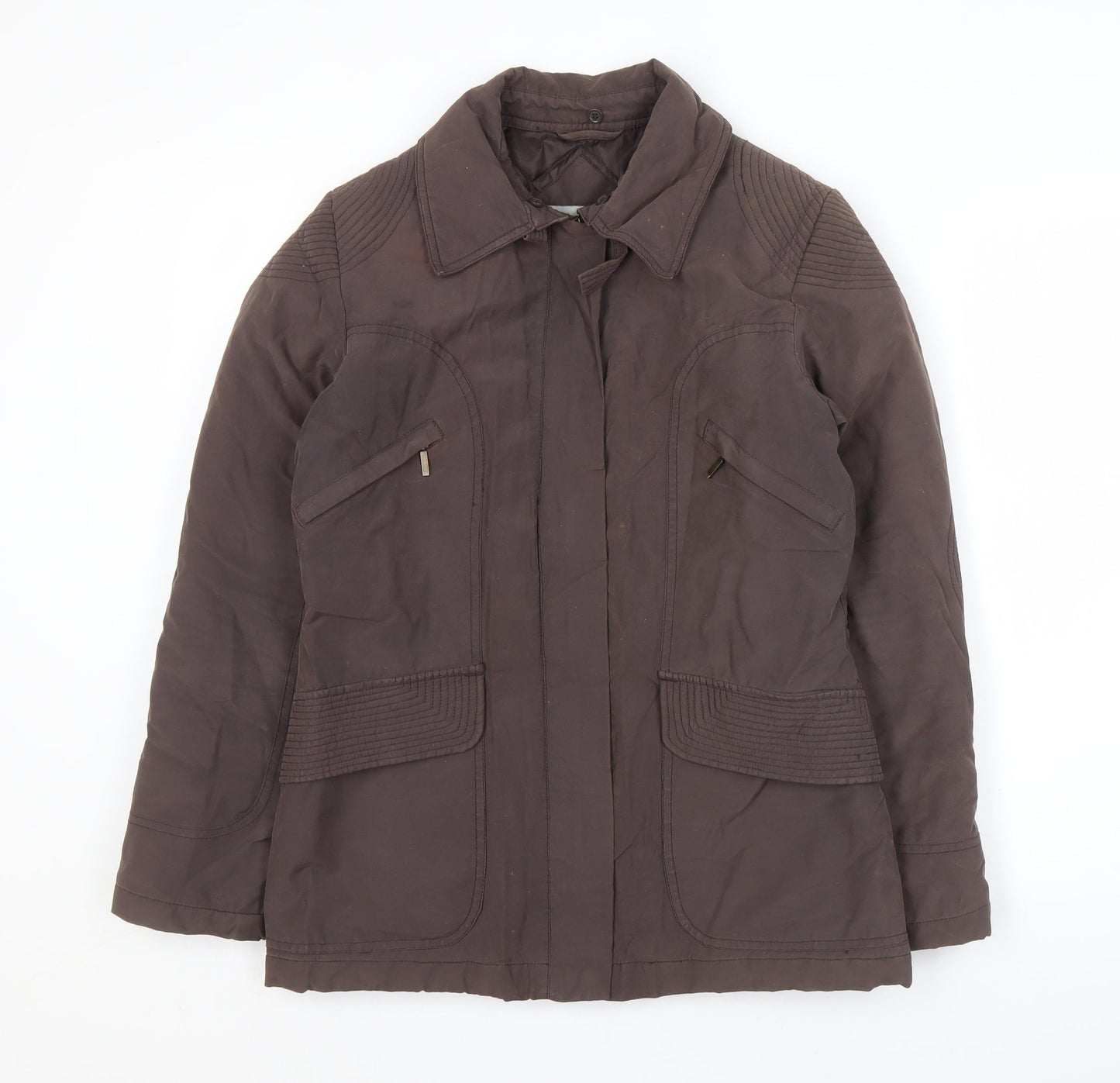 Wallis Women's Brown Cotton Nylon Jacket Size 10