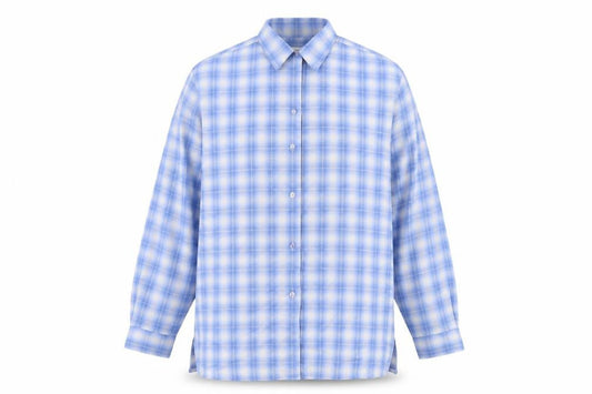 Jumper Men's Blue Plaid Button-Up Shirt, L, Casual