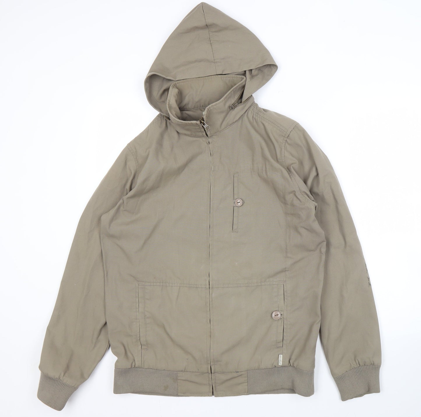 ONETrueSaxon Men's Beige Hooded Jacket Size S
