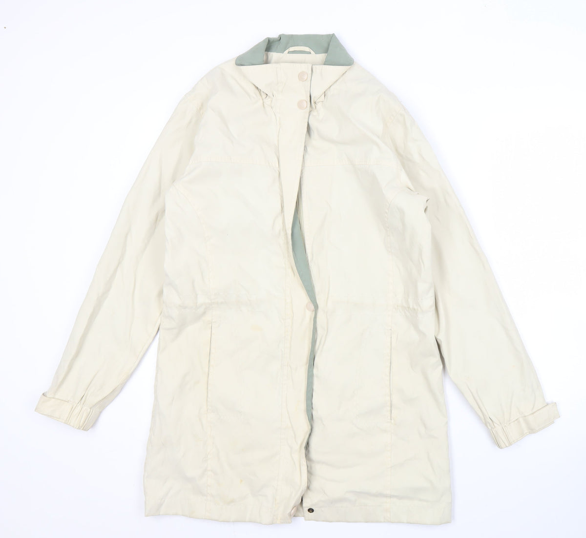 Hawkshead Women's Beige Mid-Length Coat Size 10