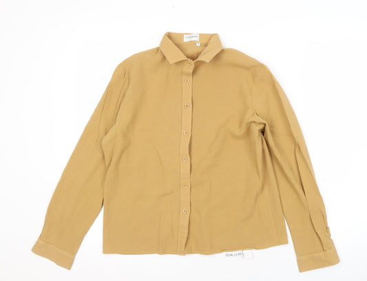 LondonPride Women's Beige Button-Up Shirt Size 14