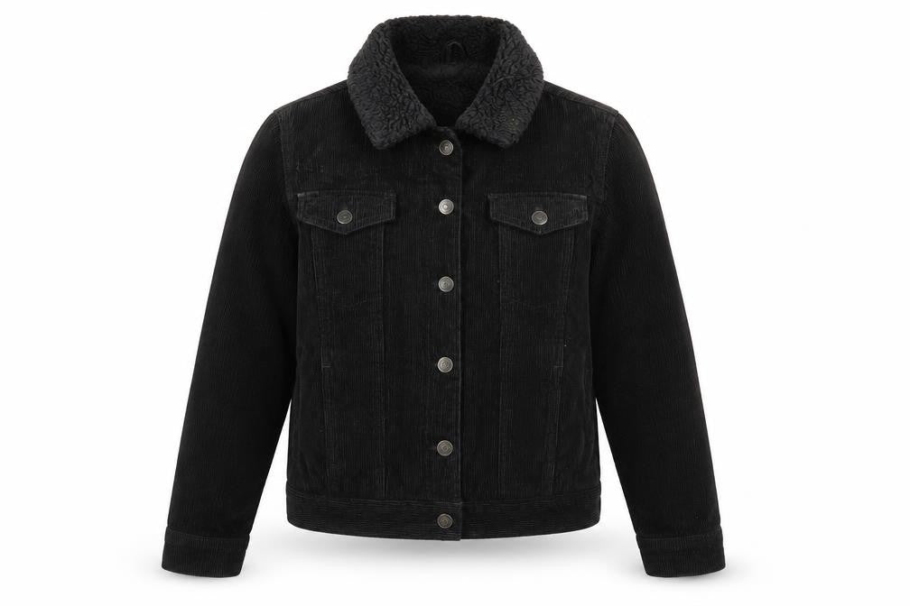 Topshop Women's Black Cotton Bomber Jacket, Size 8