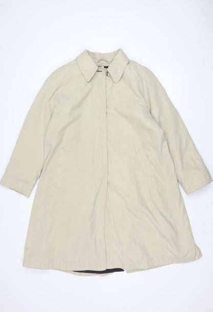 Additional front view of Girell women’s beige overcoat, size UK 36, button closure