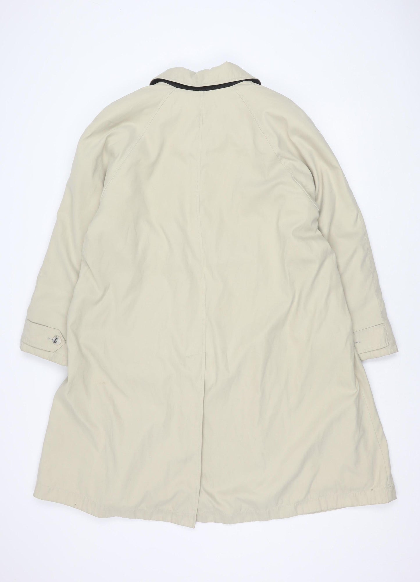 Girell Men's Beige Overcoat, Size 36, Button Closure