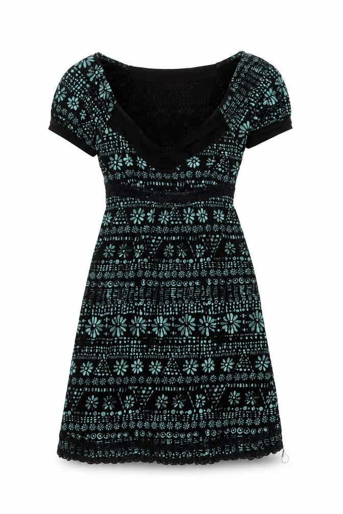 Miss Selfridge Women’s Black Floral Fit & Flare Dress Size 8
