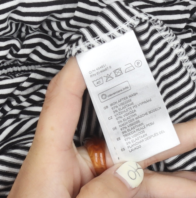 H&M Women's Black Asymmetric Shift Dress S