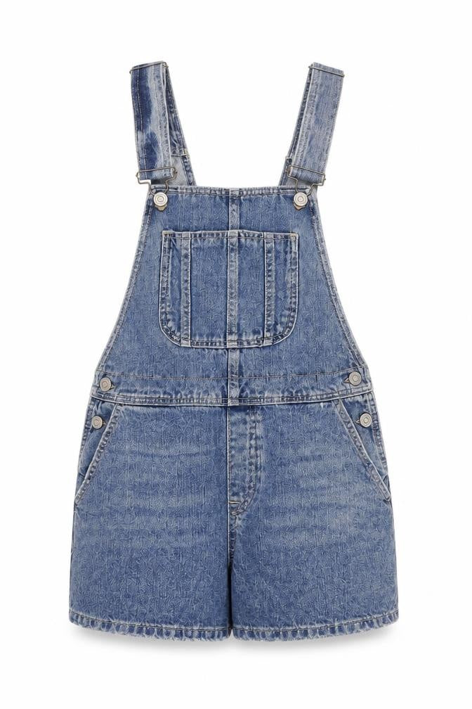 Stradivarius Women's Blue Denim Dungaree - Size 6