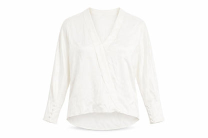 Zara Women's White Wrap Blouse M