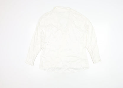 Zara Women's White Wrap Blouse M