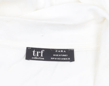 Zara Women's White Wrap Blouse M