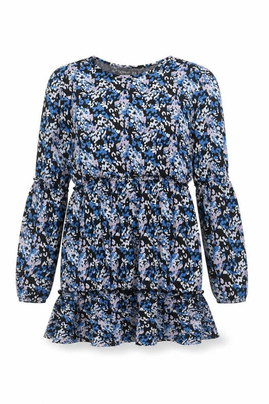 Mode-LL Women's Black & Blue A-Line Dress, UK Size 10