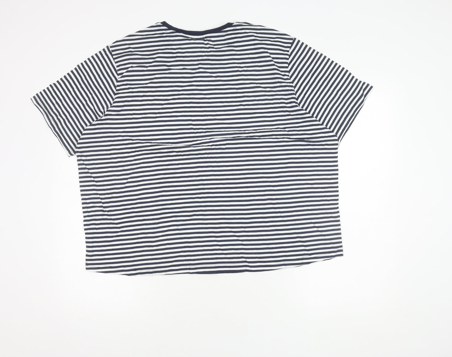 Anne De Lancay Women's Blue Striped T-Shirt XXL