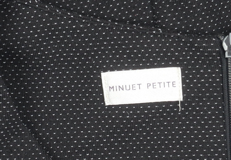 Minuet Petite Black Sleeveless Scoop Neck Dress, Size 14