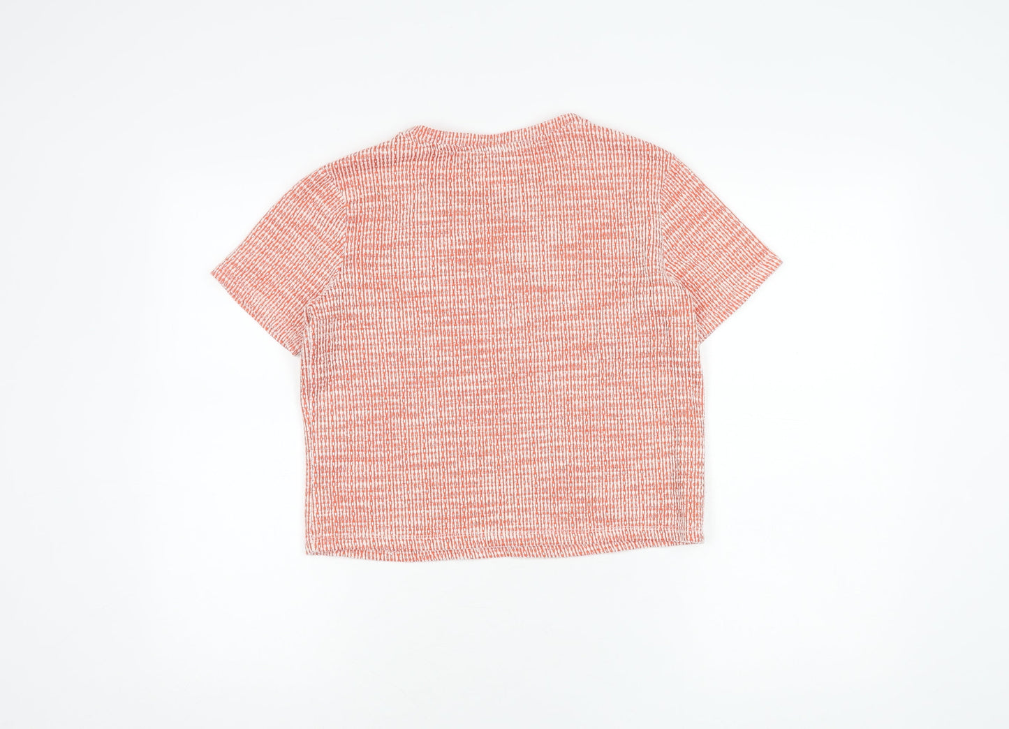 Zara Women's Red Cropped T-Shirt - Medium
