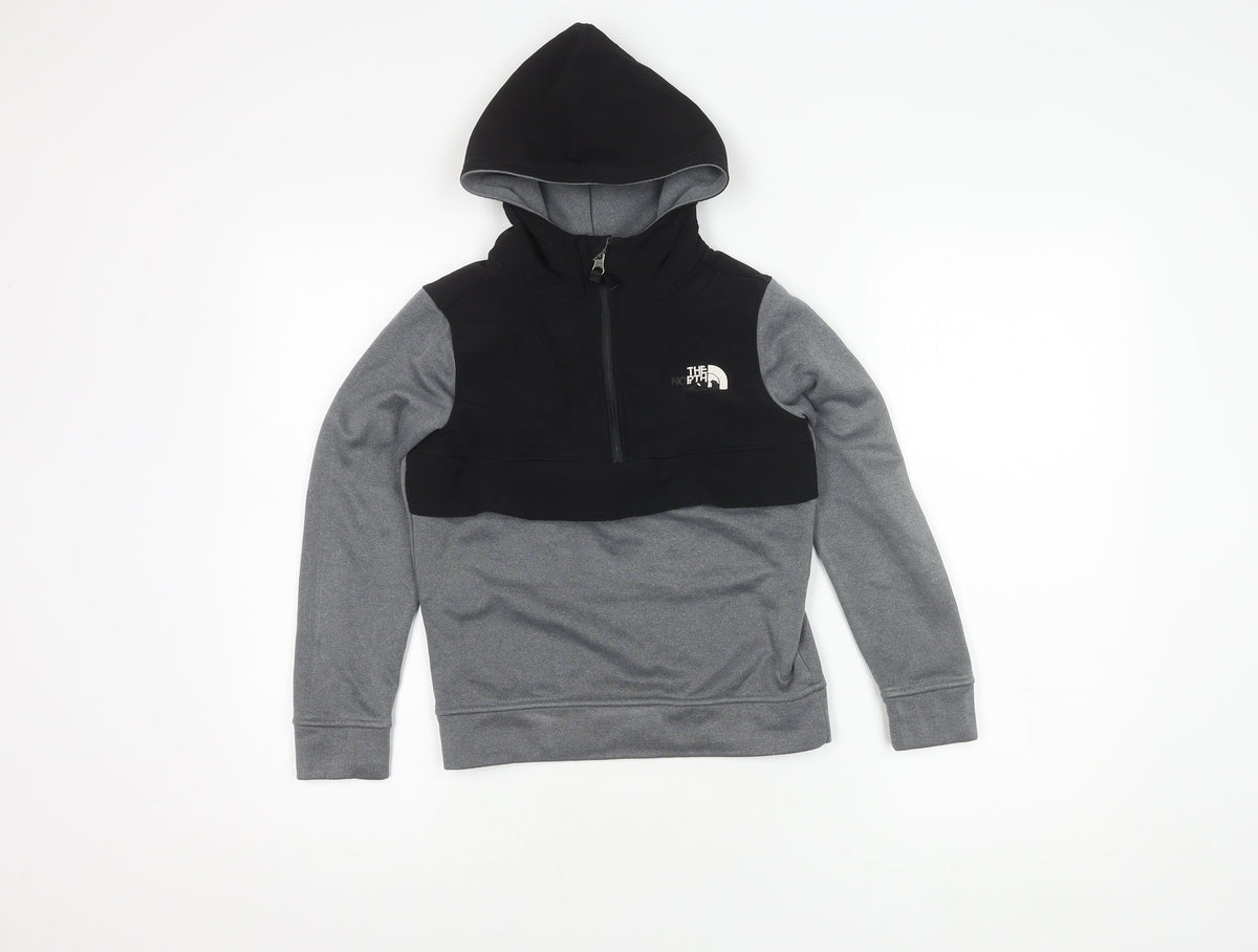 The North Face Boys Black Full Zip Hoodie M Hiking