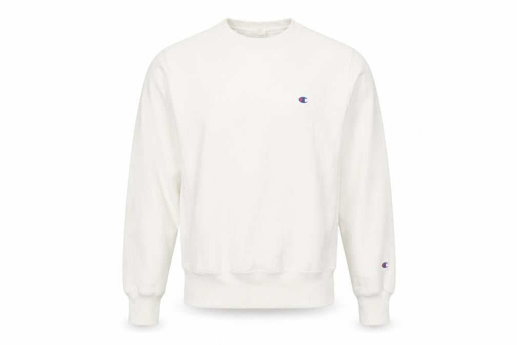 Champion Unisex White XS Logo Sweatshirt