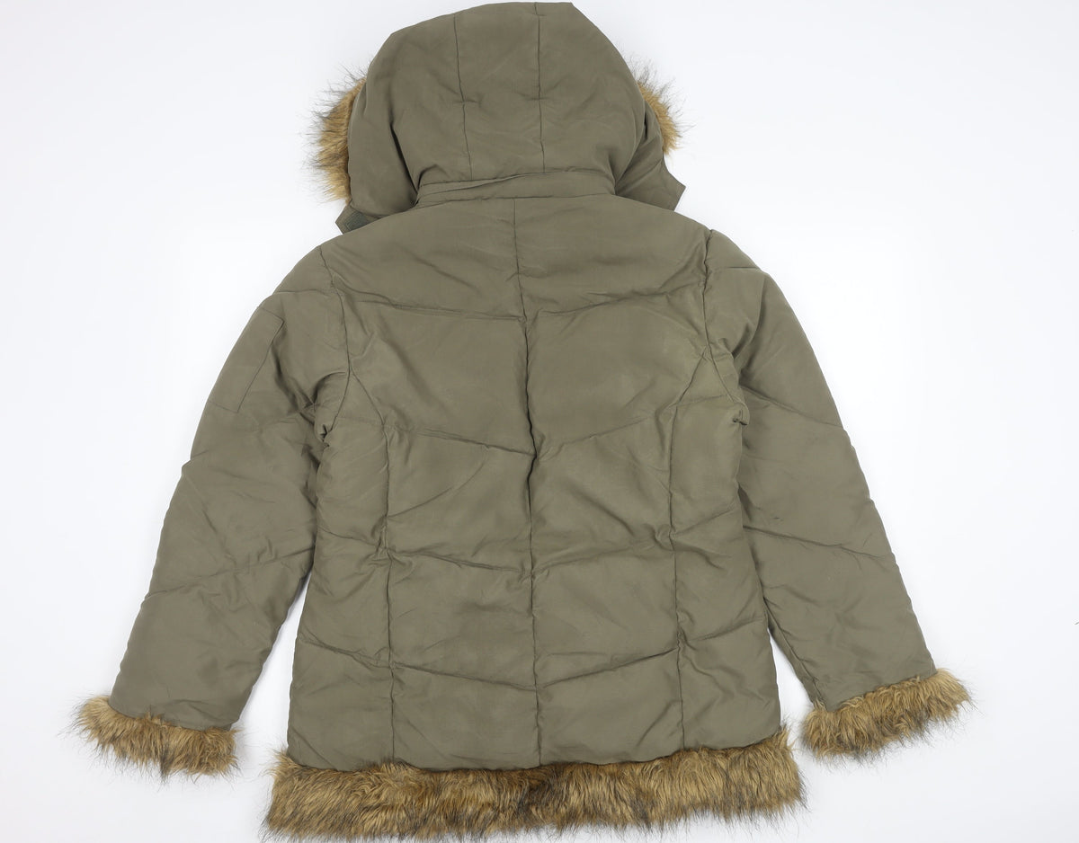 Sportsgirl Women’s Green Puffer Jacket Size 12
