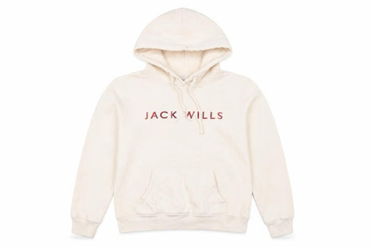 Jack Wills Girls Beige Pullover Hoodie Size 8 with Logo