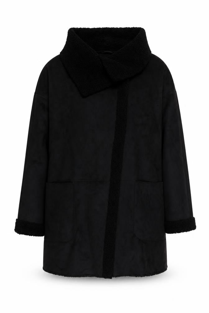 Centigrade Women's Black XL Coat Relaxed Fit