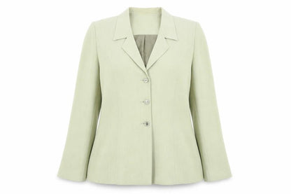 Front view of Amaranto Women's Green Blazer, size 16