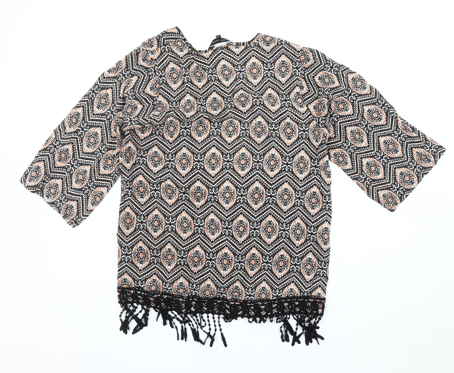 New Look Women's Multicoloured Kimono Jacket, Size 6, Bohemian Style