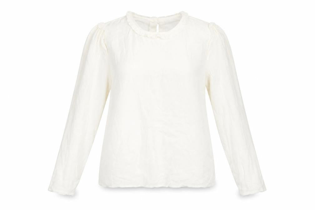 Benetton Women's White Blouse M - Classic Viscose Elegance