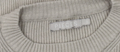 Pieces Women's Beige Pullover Jumper, Size S