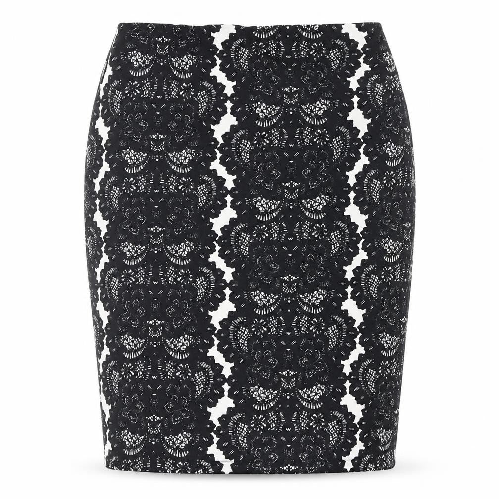 Izabel London Women's Black Floral Pencil Skirt Size 16